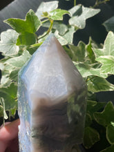 Load image into Gallery viewer, Moss Agate Large Druzy Tower
