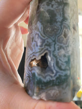 Load image into Gallery viewer, Moss Agate Large Druzy Tower
