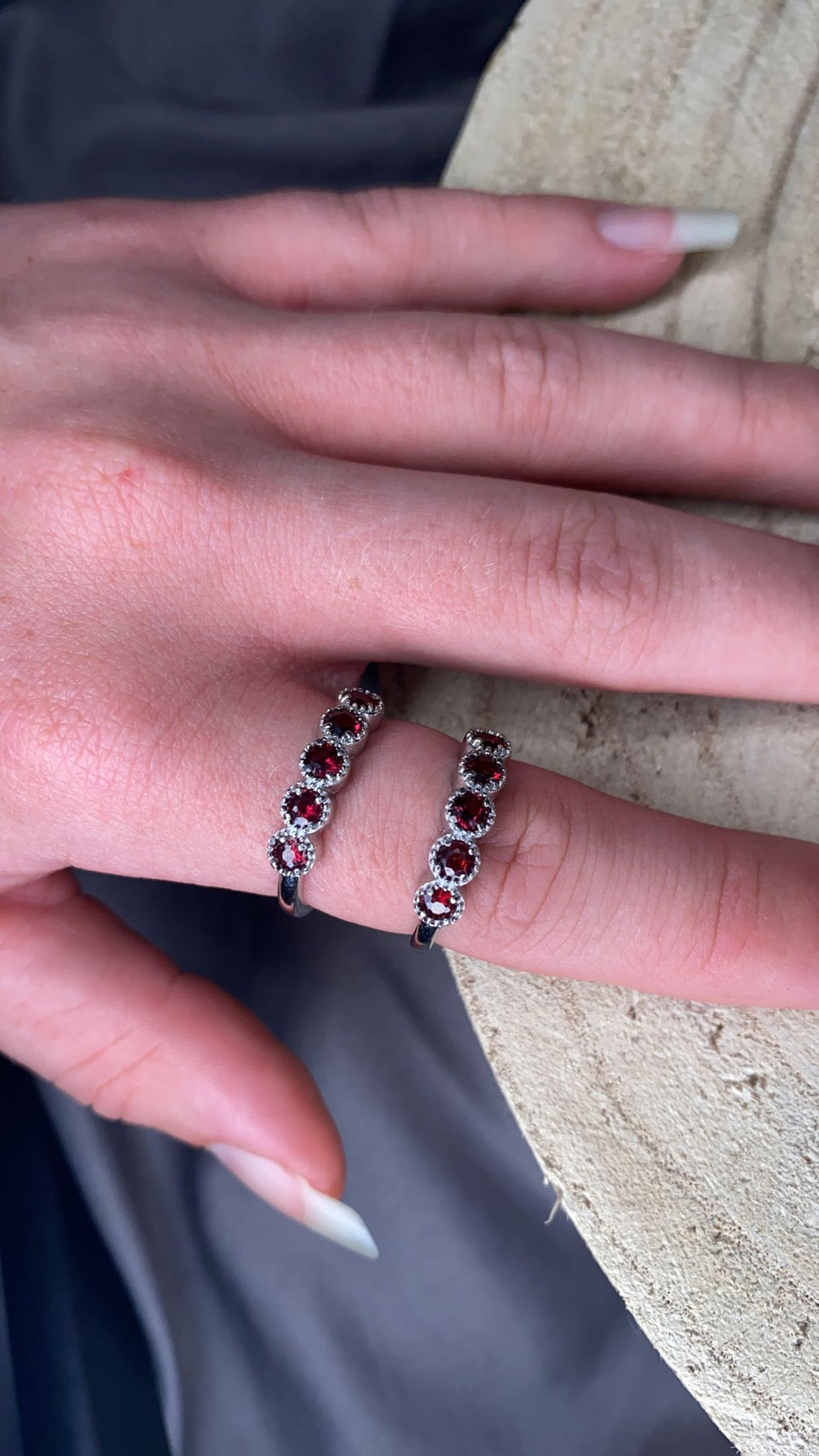 Garnet and Copper Ring