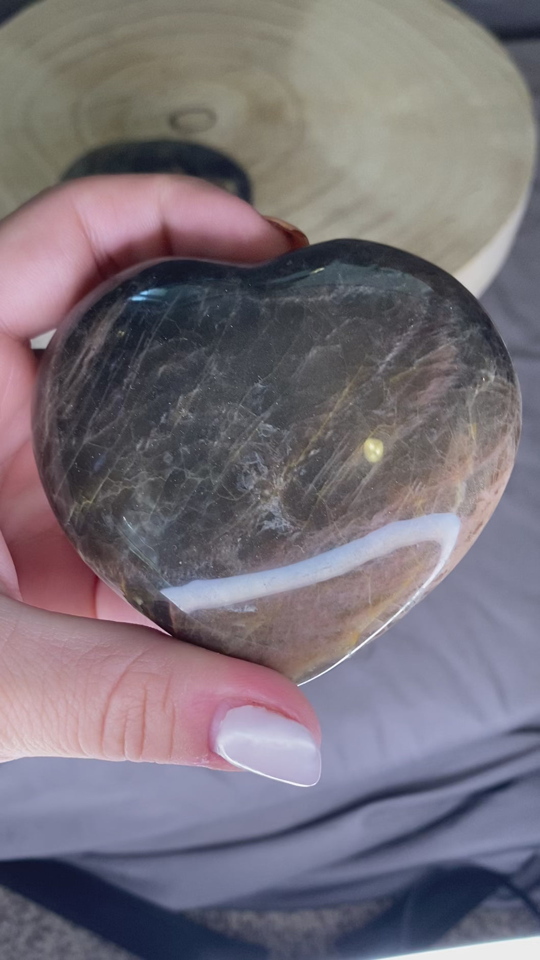 Big Black Moonstone Hearts