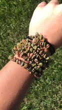 Load image into Gallery viewer, Unakite Chip Bracelet
