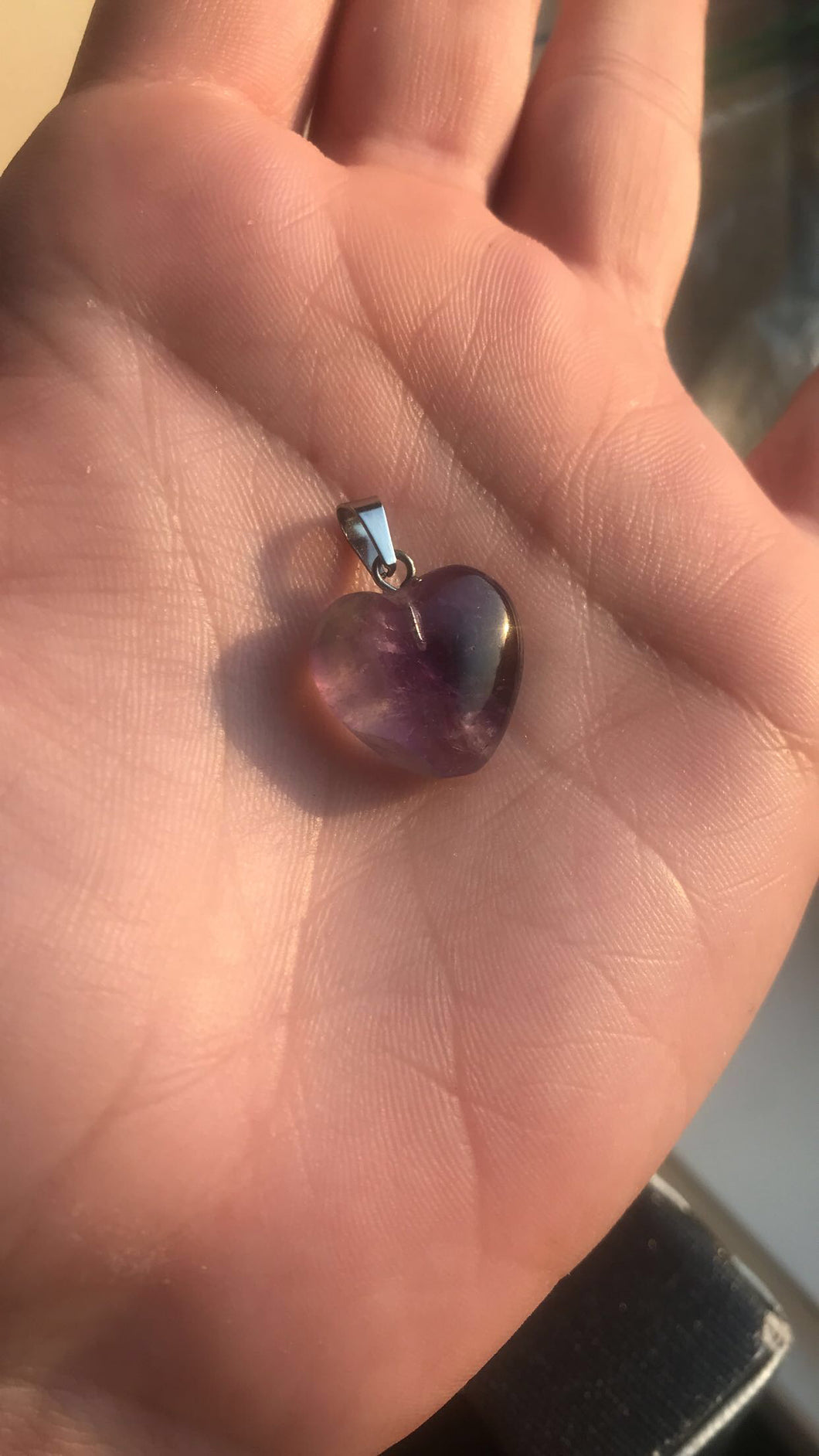 Mini Amethyst heart pendant