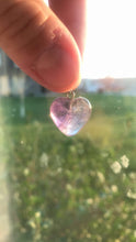 Load image into Gallery viewer, Mini Amethyst heart pendant
