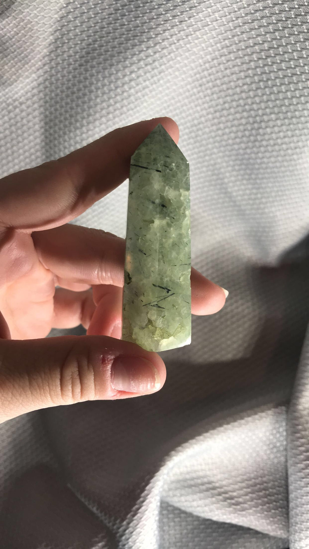 Tourmalated Prehnite Tower