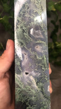 Load image into Gallery viewer, XL Moss Agate Tower
